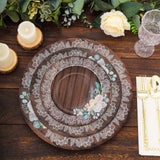 Brown White Disposable Party Plates