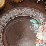 Brown Wooden Print Heavy Duty Paper Salad Plates